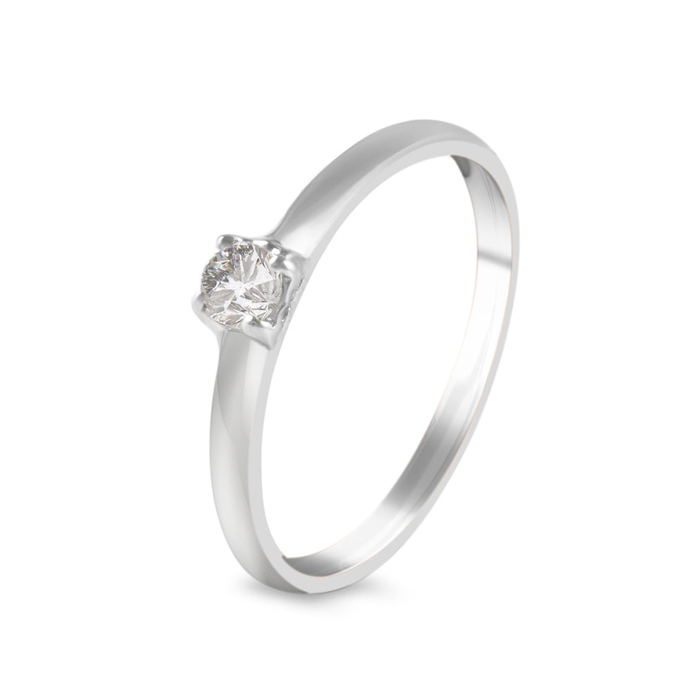 Anillo de compromiso solitario con diamante 0.15 ct