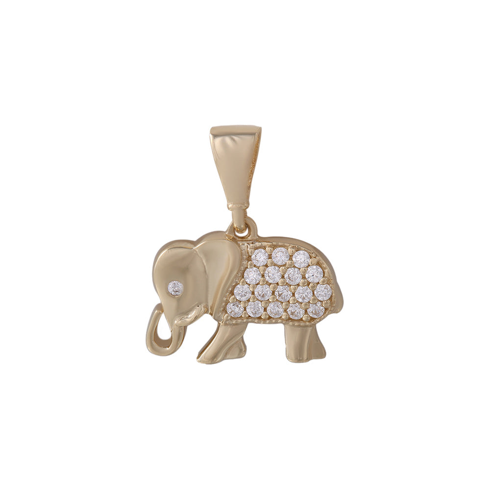 Dije diseño elefante con circonia