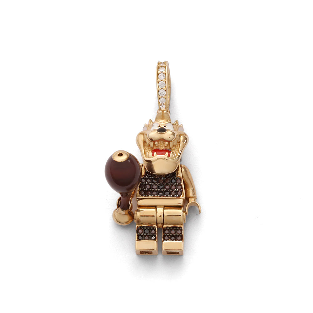 Dije con diseño de personaje con circonia