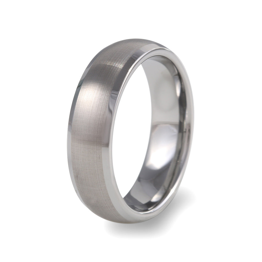 Argolla de matrimonio de tungsteno ancho 6 mm