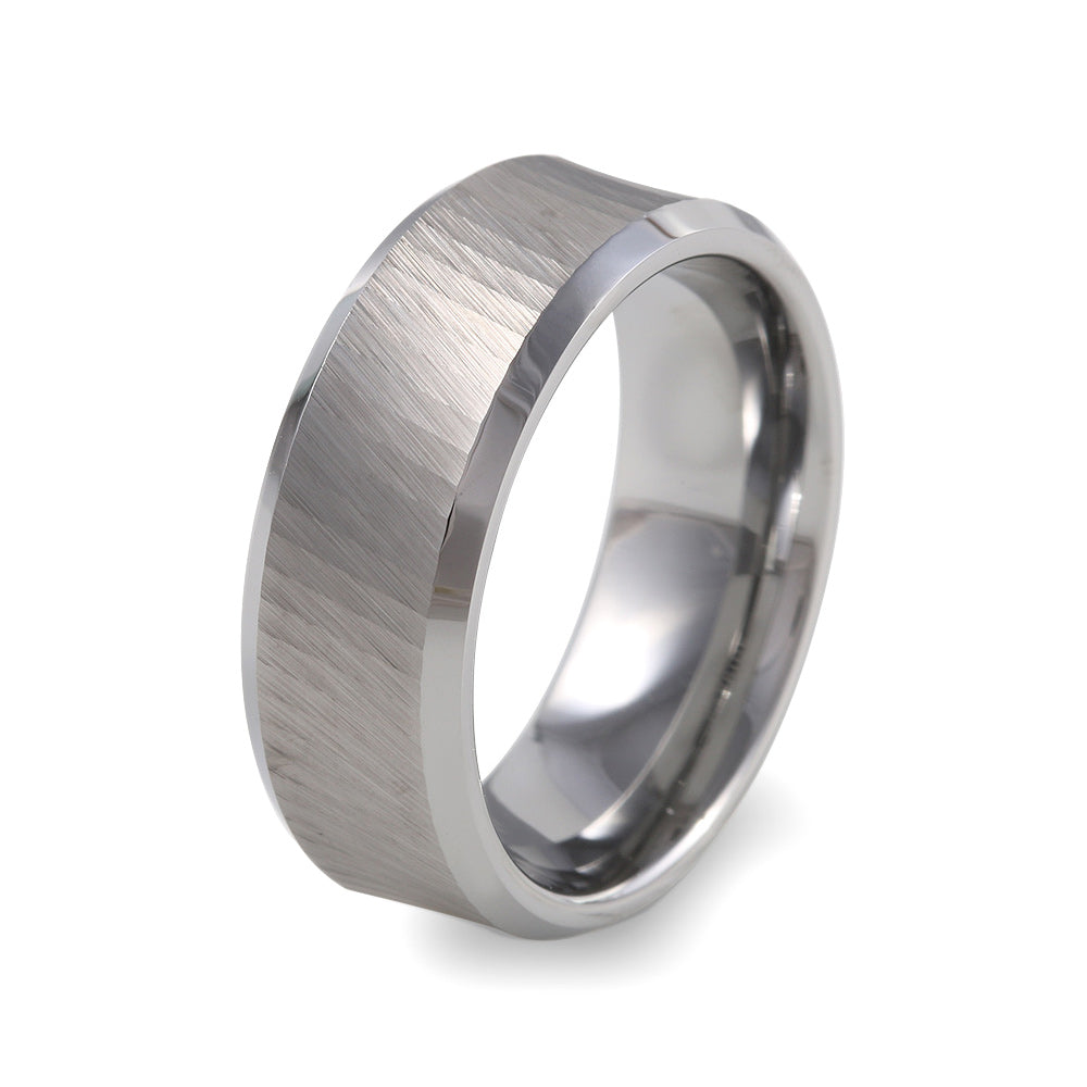 Argolla de matrimonio de tungsteno ancho 8 mm