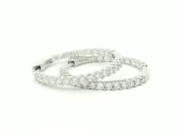 Arracadas clásicas con diamante lab-grown. Diamante de laboratorio, en oro blanco