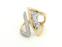 Anillo oro amarillo con diamantes diseño fashion