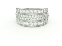 Anillo de hombre multihilera con pave de diamantes lab-grown