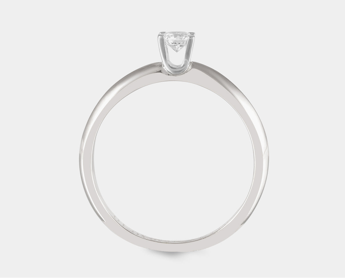 Anillo de compromiso solitario con diamante 0.17 ct