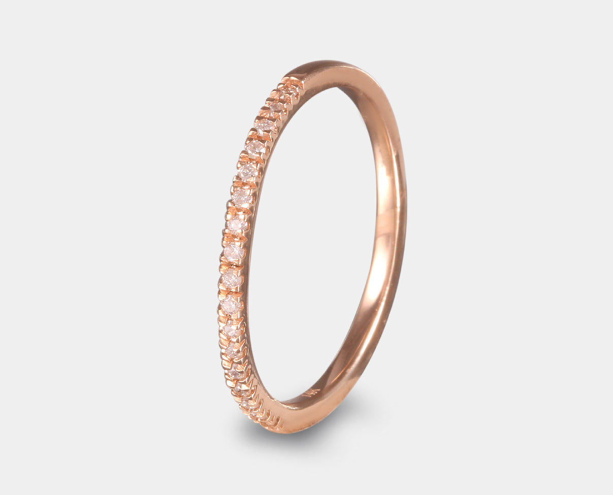 Curumbela oro rosa con diamantes