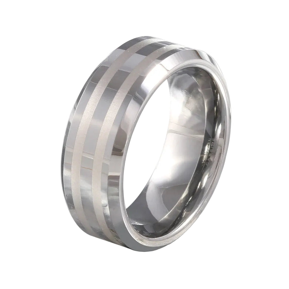 argolla de matrimonio tungsteno.Argolla de Matrimonio de Tungsteno diseño lineas, 8 mm. Argollas de Tungsteno