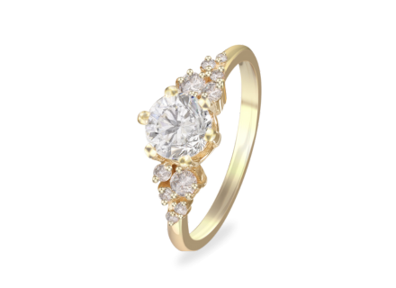 Anillos de compromiso con diamantes laterales