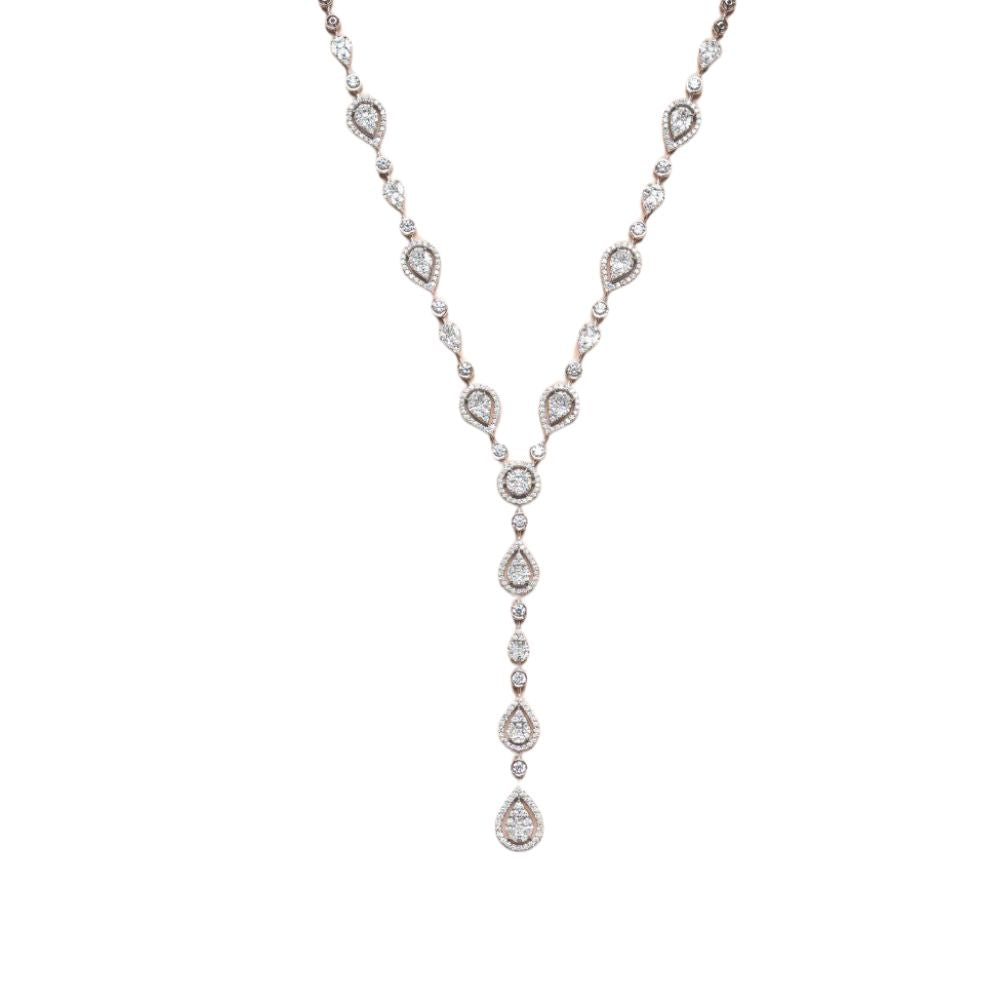 Gargantilla diseño corbata con diamantes