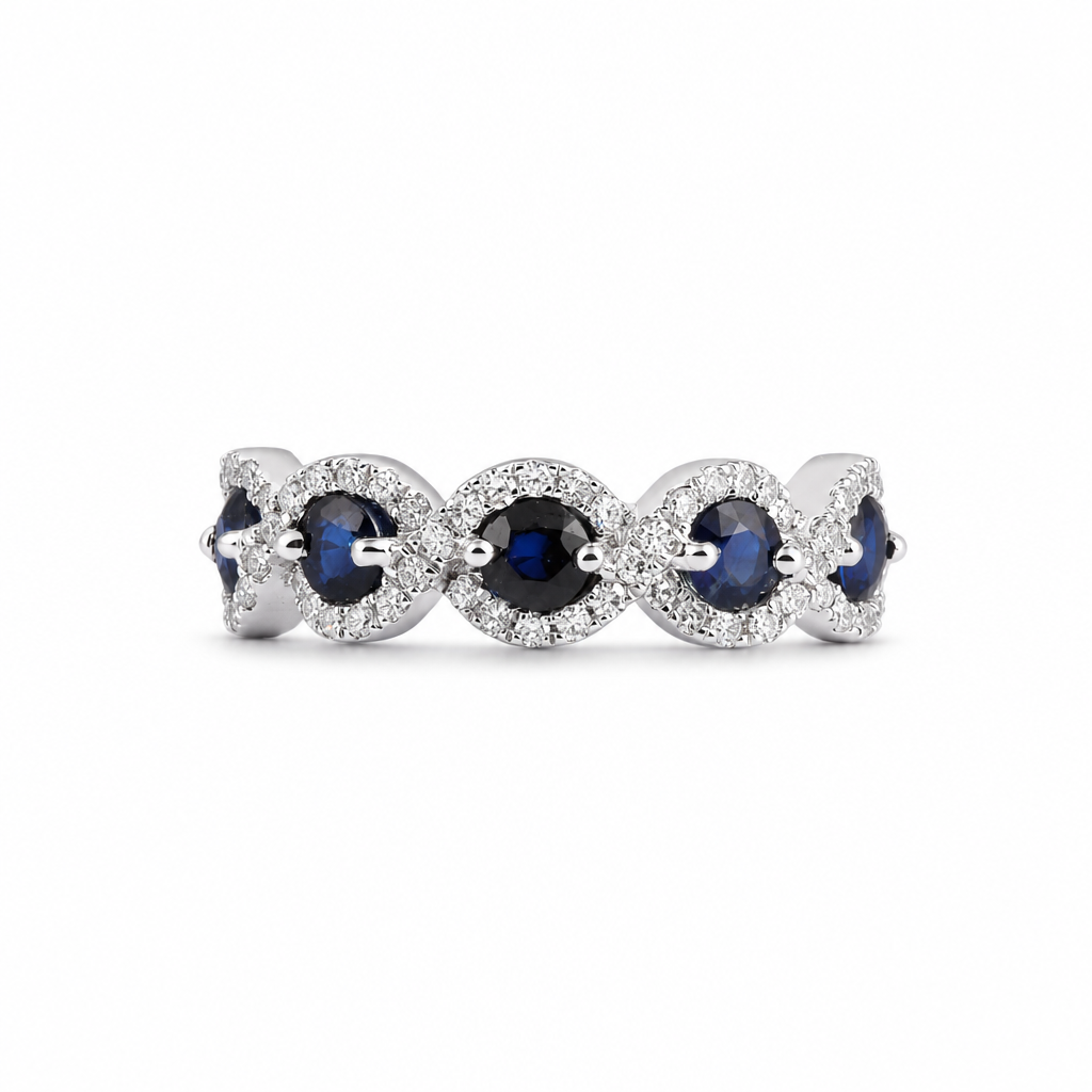 Churumbela con zafiro y diamantes