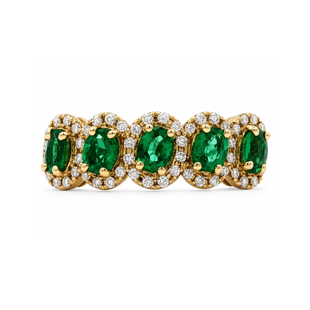 Churumbela con esmeralda y diamantes