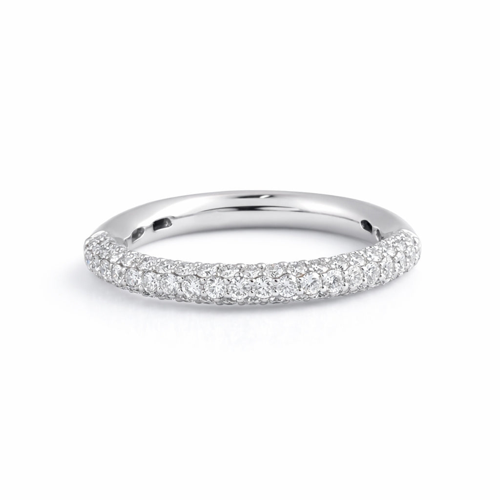 Anillo churumbela con pavé de diamante 