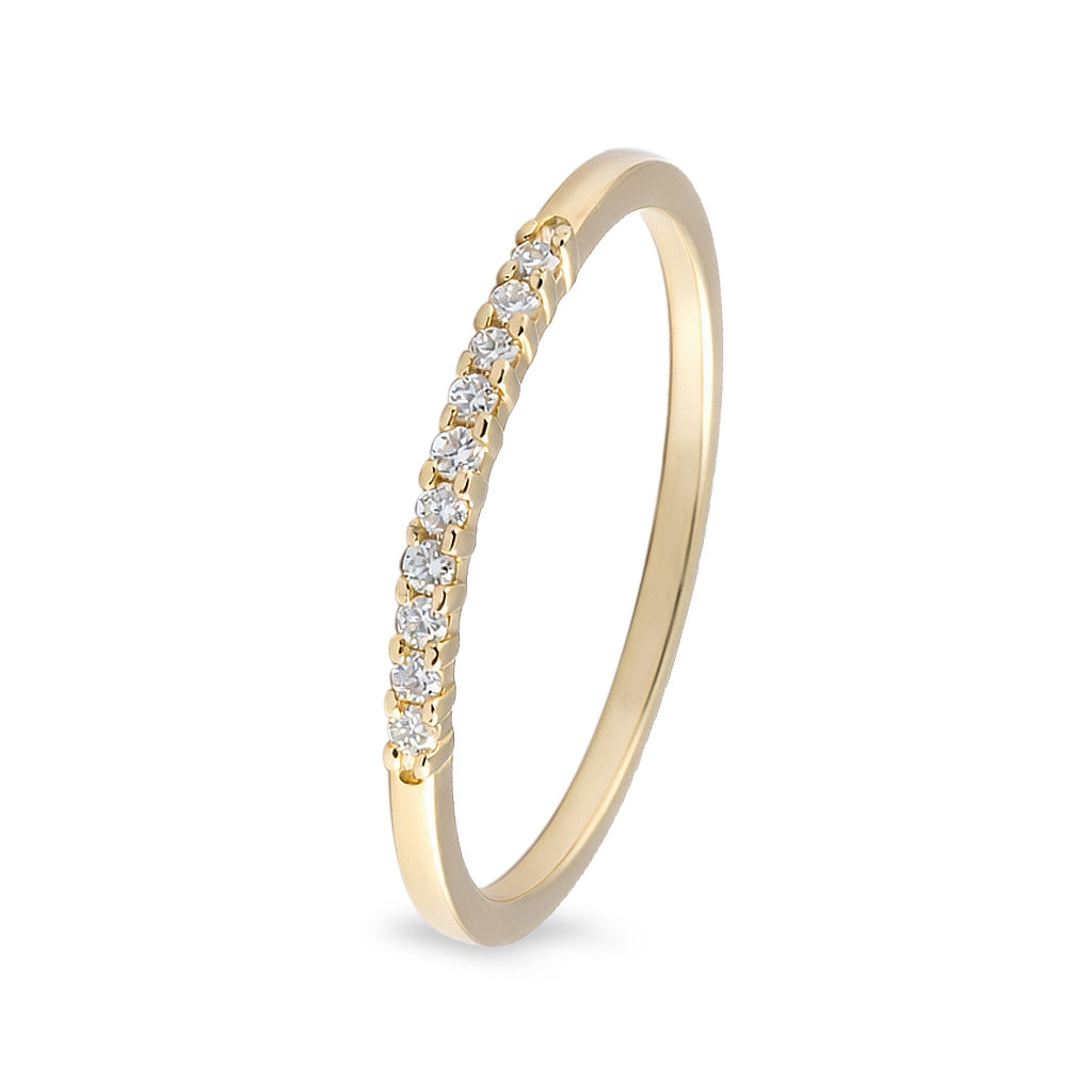 Churumbela estilo clásico con diamantes en oro amarillo