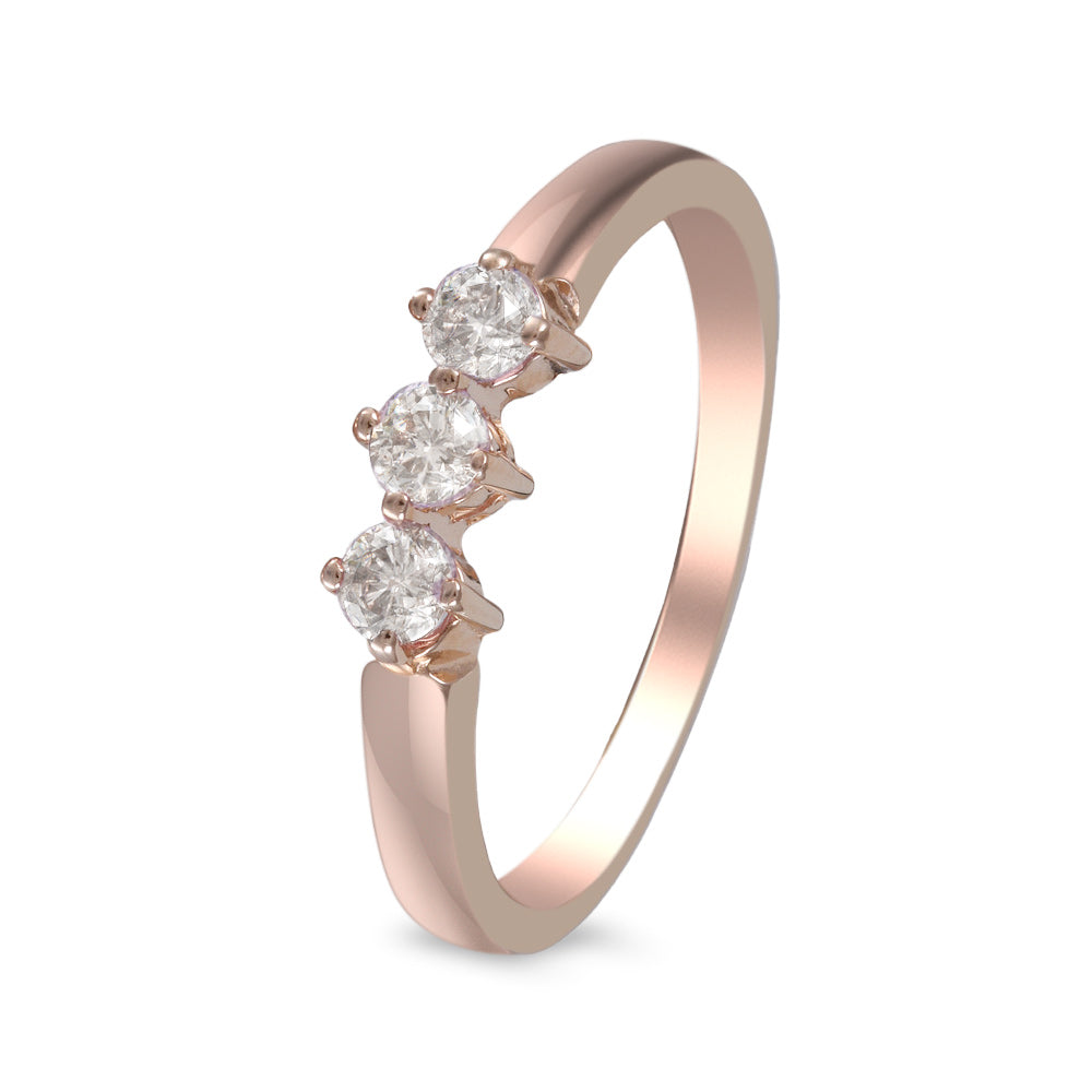 Churumbela diseño con tres gemas con diamante