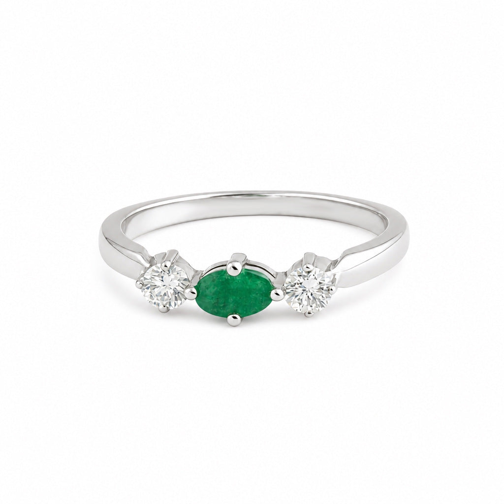 Churumbela trinidad con esmeralda y diamantes