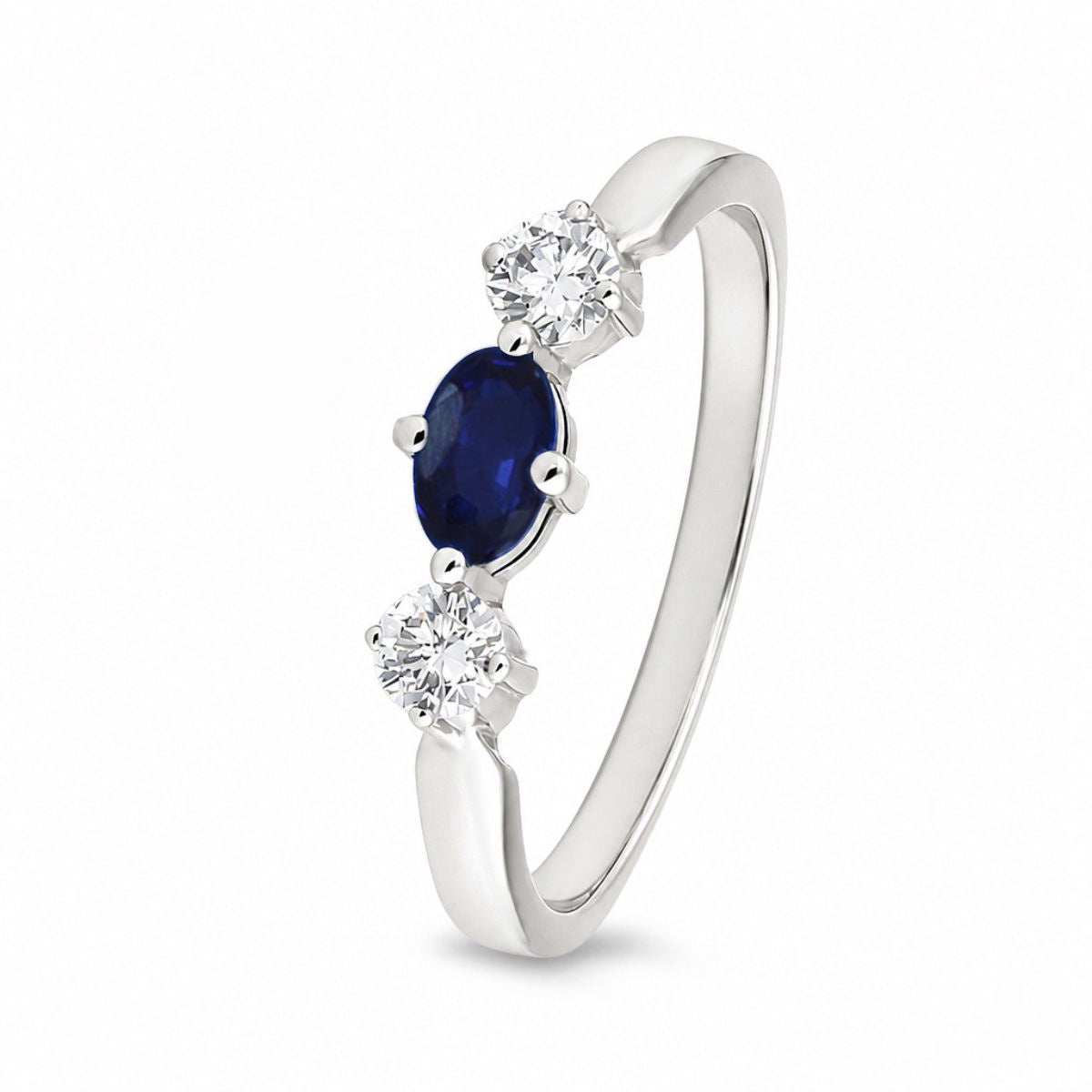 Churumbela trinidad con zafiro y diamantes