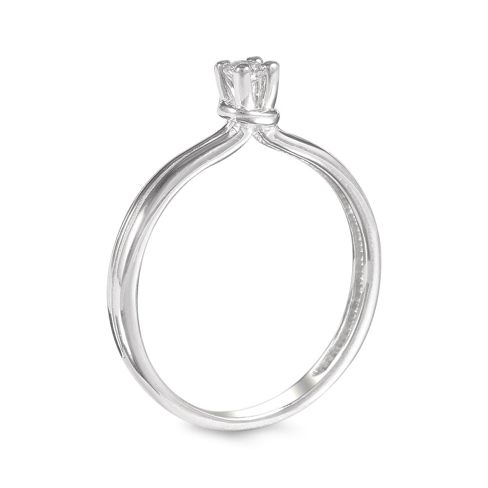Anillo de compromiso solitario con diamante 0.10 ct