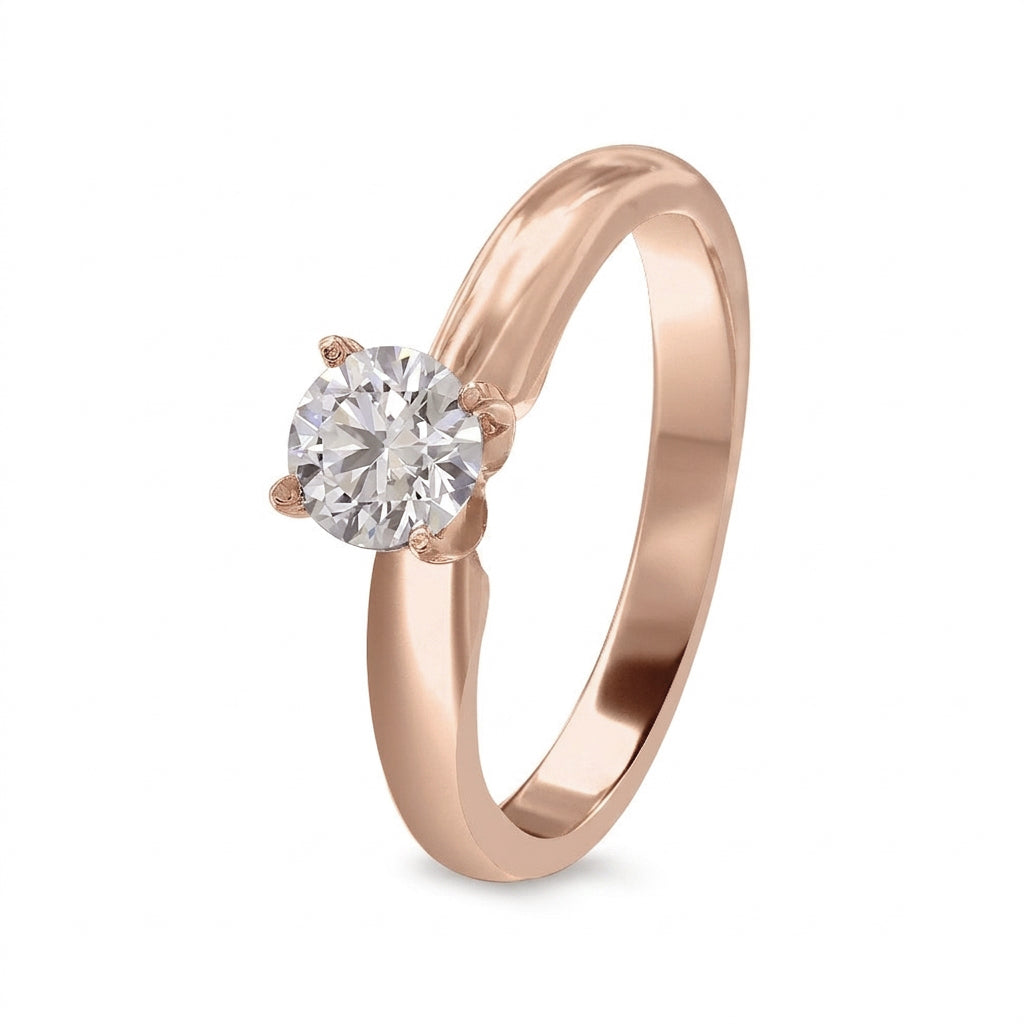 Anillo de compromiso solitario con diamante 0.51 ct