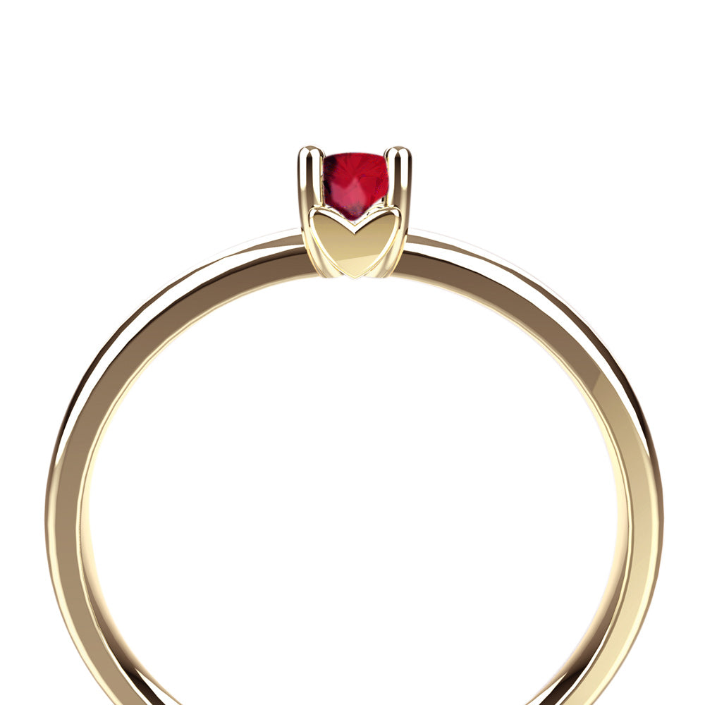 Anillo colección Mi Gema con granate (Enero)