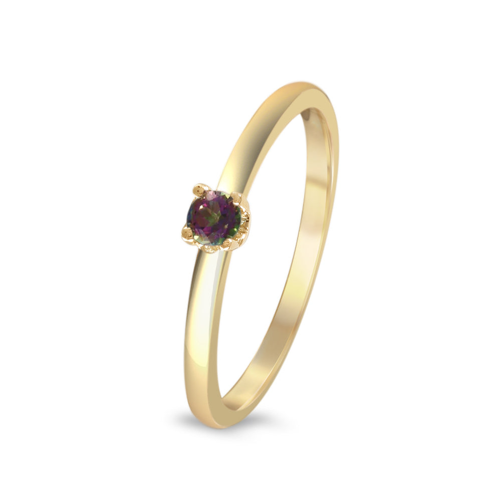 Anillo colección Mi Gema con topacio místico (Junio)