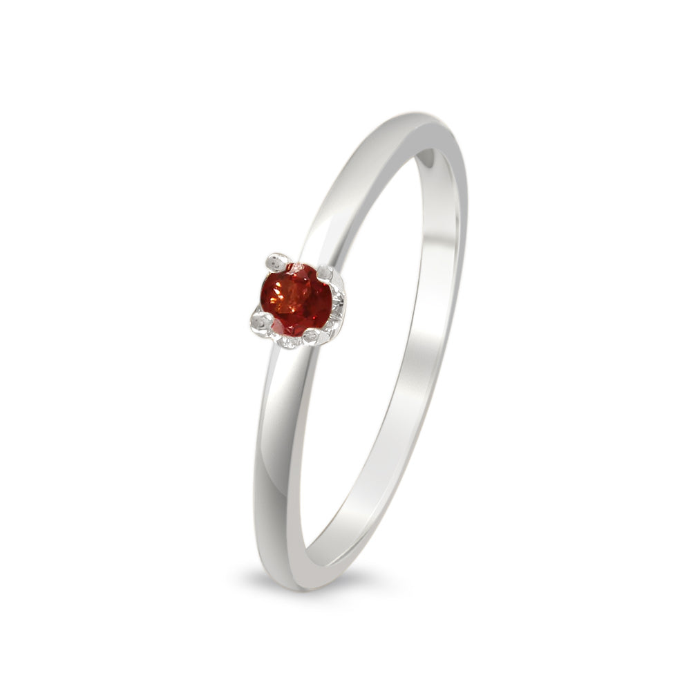 Anillo colección Mi Gema con granate (Enero)
