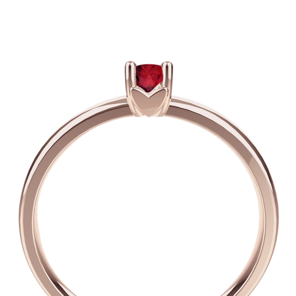 Anillo colección Mi Gema con granate (Enero)