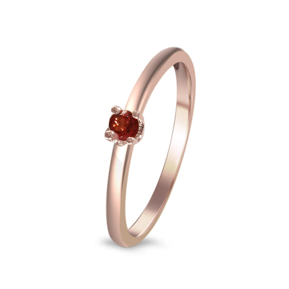 Anillo colección Mi Gema con granate (Enero)