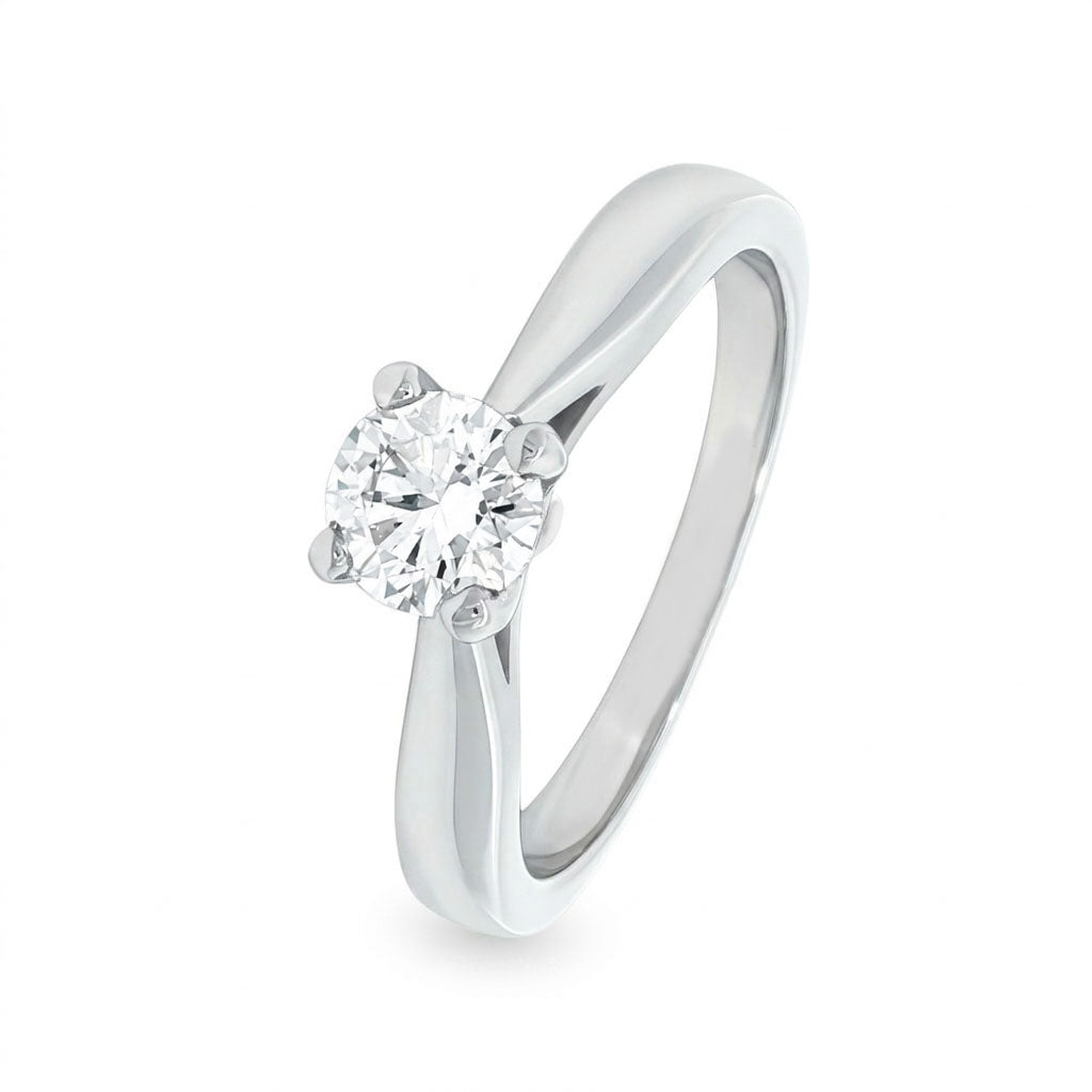 Anillo de compromiso solitario con diamante lab-grown 0.50 ct