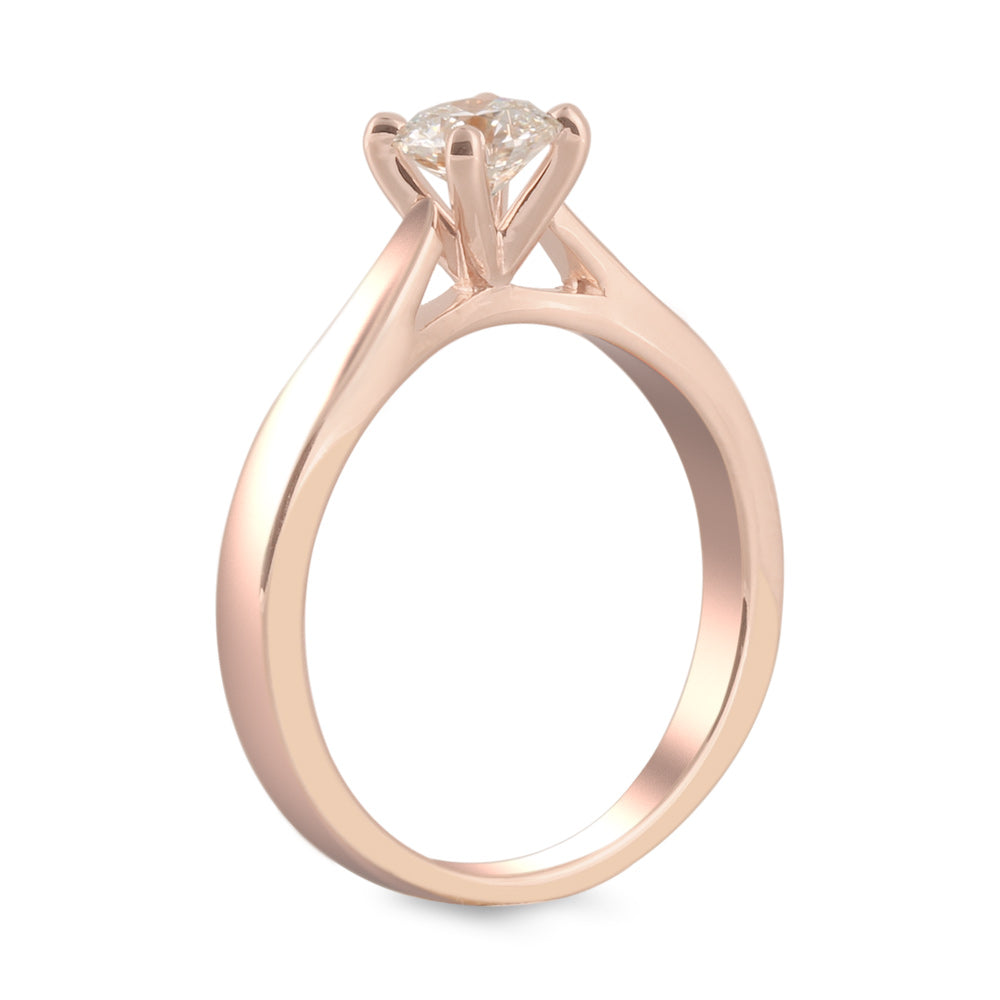 Anillo de compromiso solitario con diamante lab-grown 0.55 ct