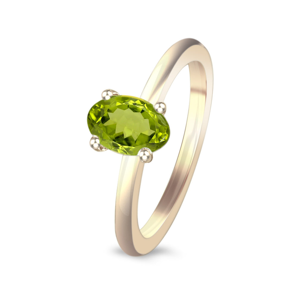 Anillo estilo solitario con peridoto