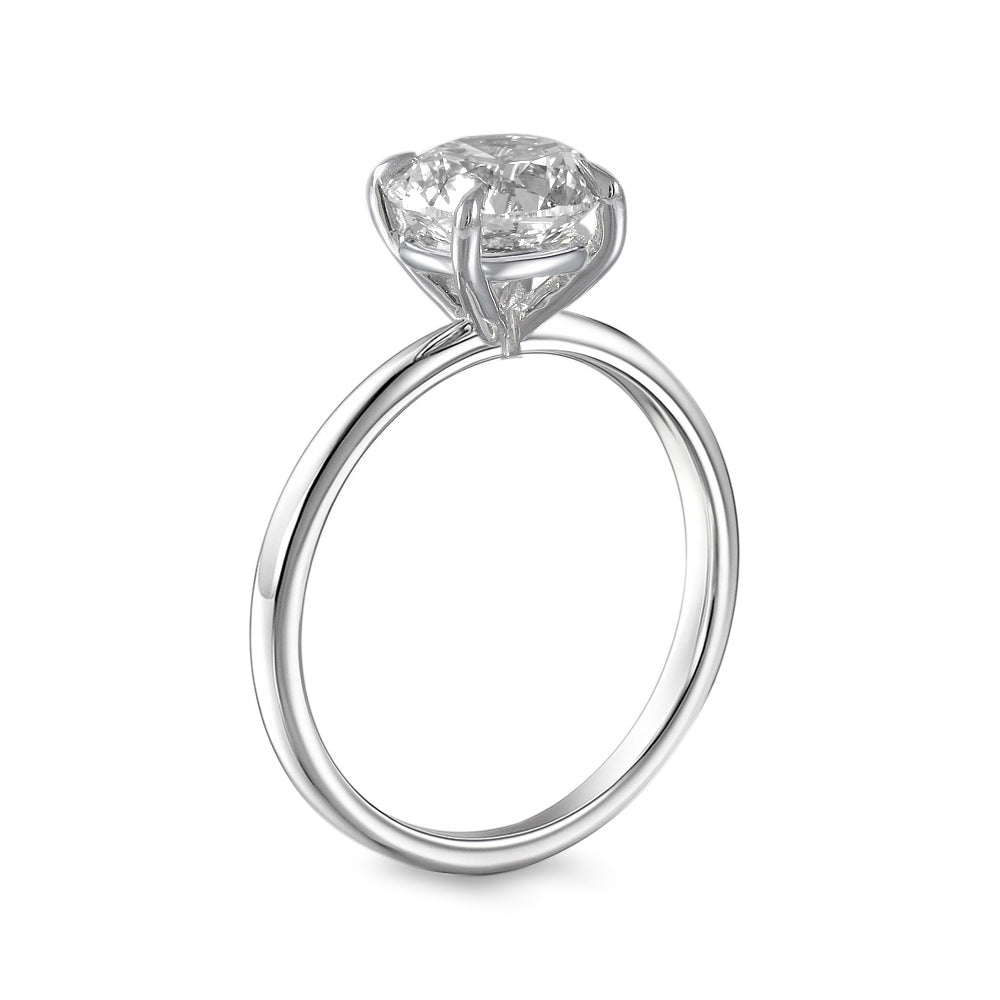 Anillo de compromiso solitario con diamante lab-grown 2 ct