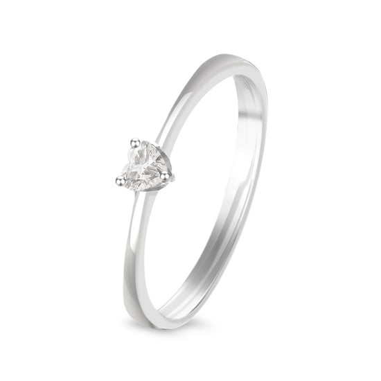 Anillo de compromiso solitario con diamante blanco