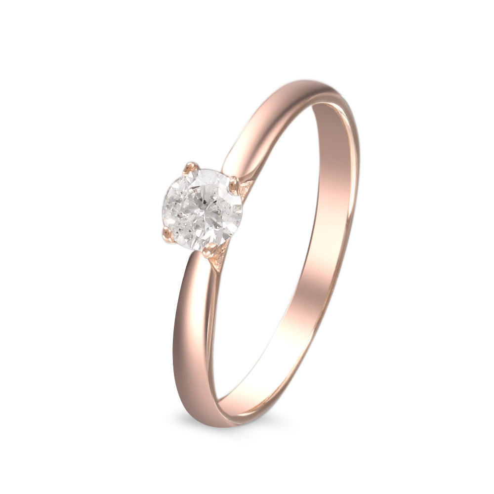 Anillo de compromiso solitario con diamante 0.20 ct