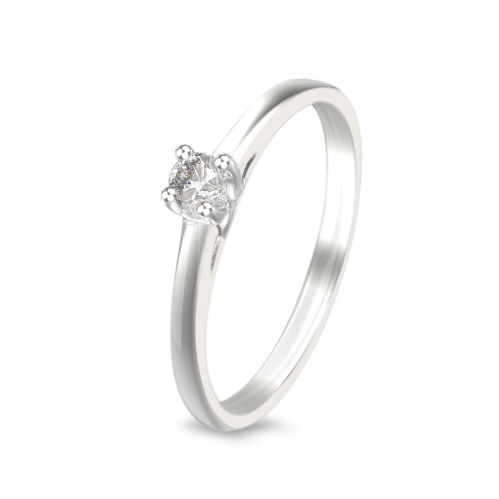 Anillo de compromiso solitario con diamante 0.12 ct