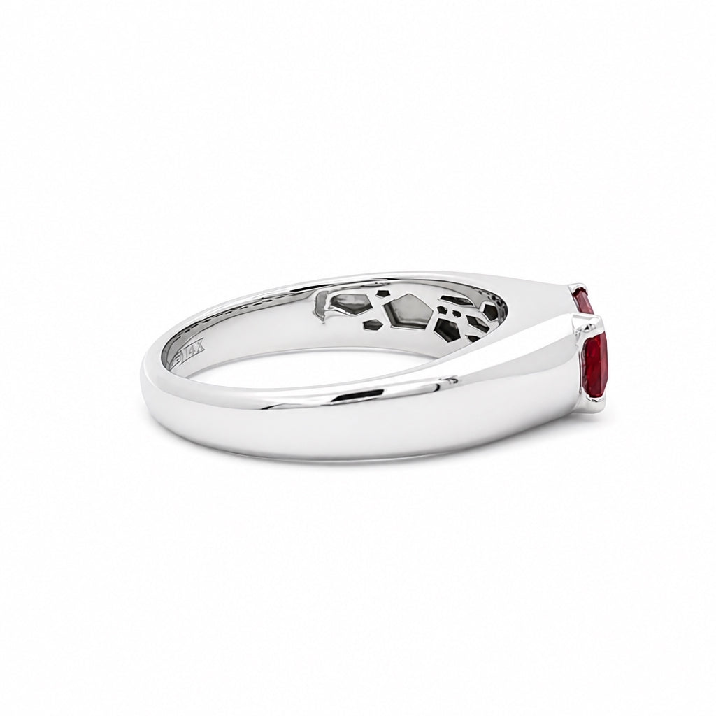 Anillo para hombre con rubí
