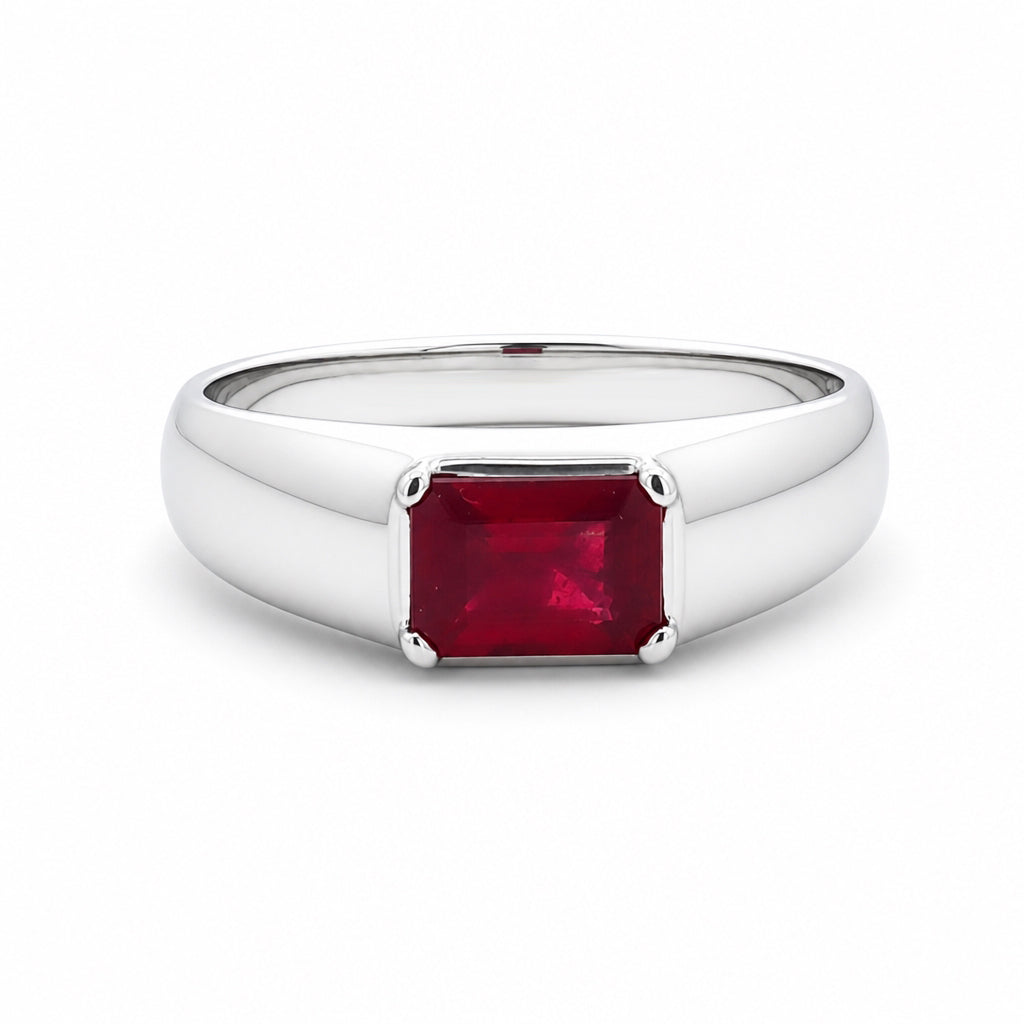 Anillo para hombre con rubí