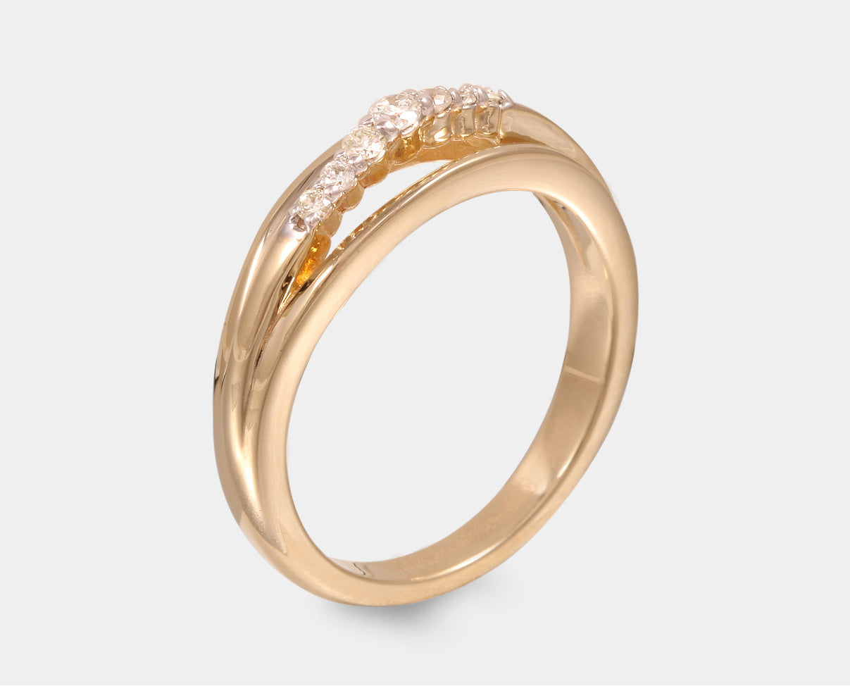 Anillo de Mujer con Diamante Oro Amarillo 14k AH2C-EJ51A