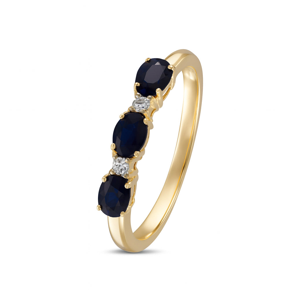 Churumbela con zafiro y diamantes