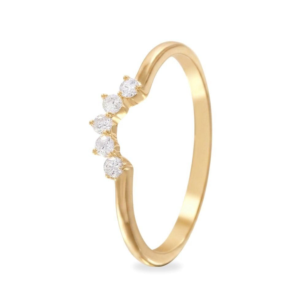 Churumbela estilo ensamble en oro amarillo de 14K con diamantes