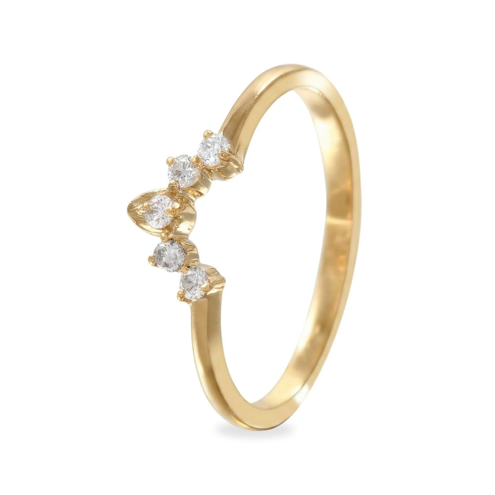 Churumbela estilo ensamble con diamantes oro amarillo