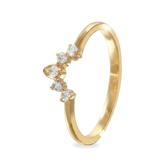 Churumbela estilo ensamble con diamantes oro amarillo