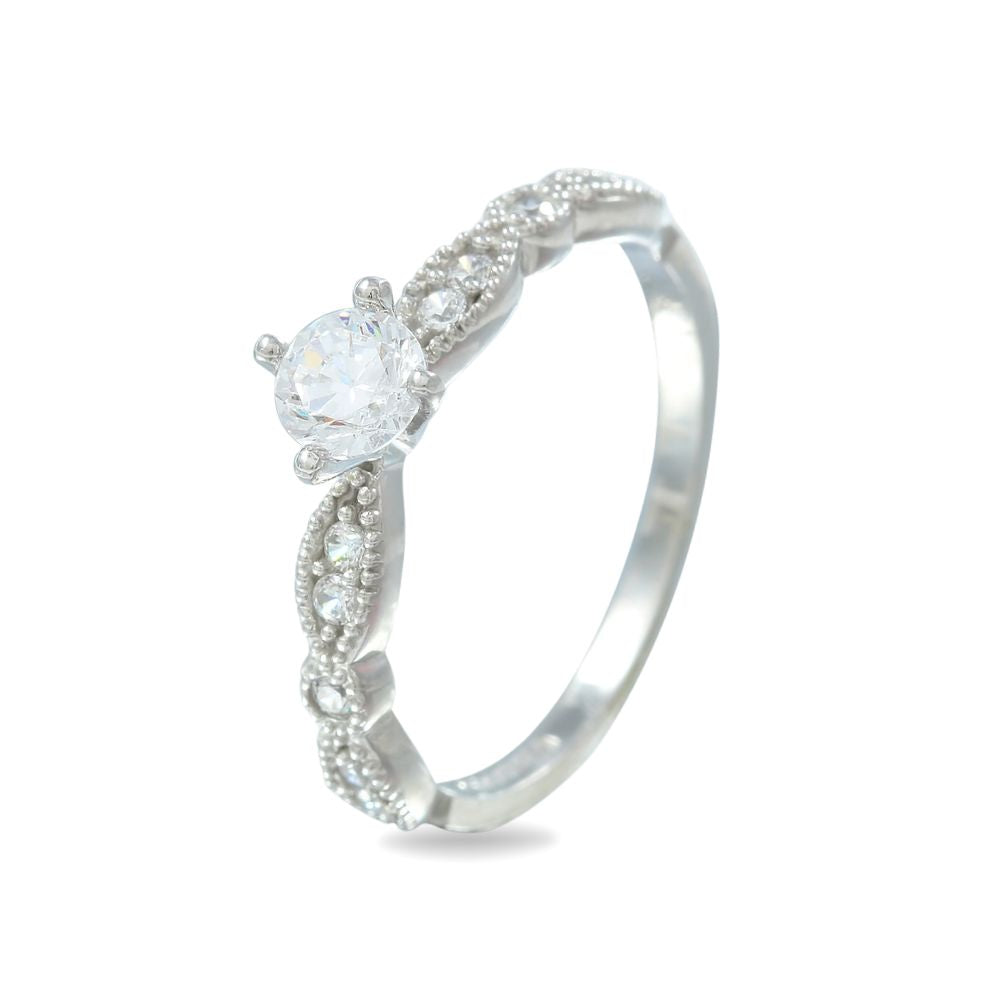 Duo anillo de compromiso y churumbela con circonia