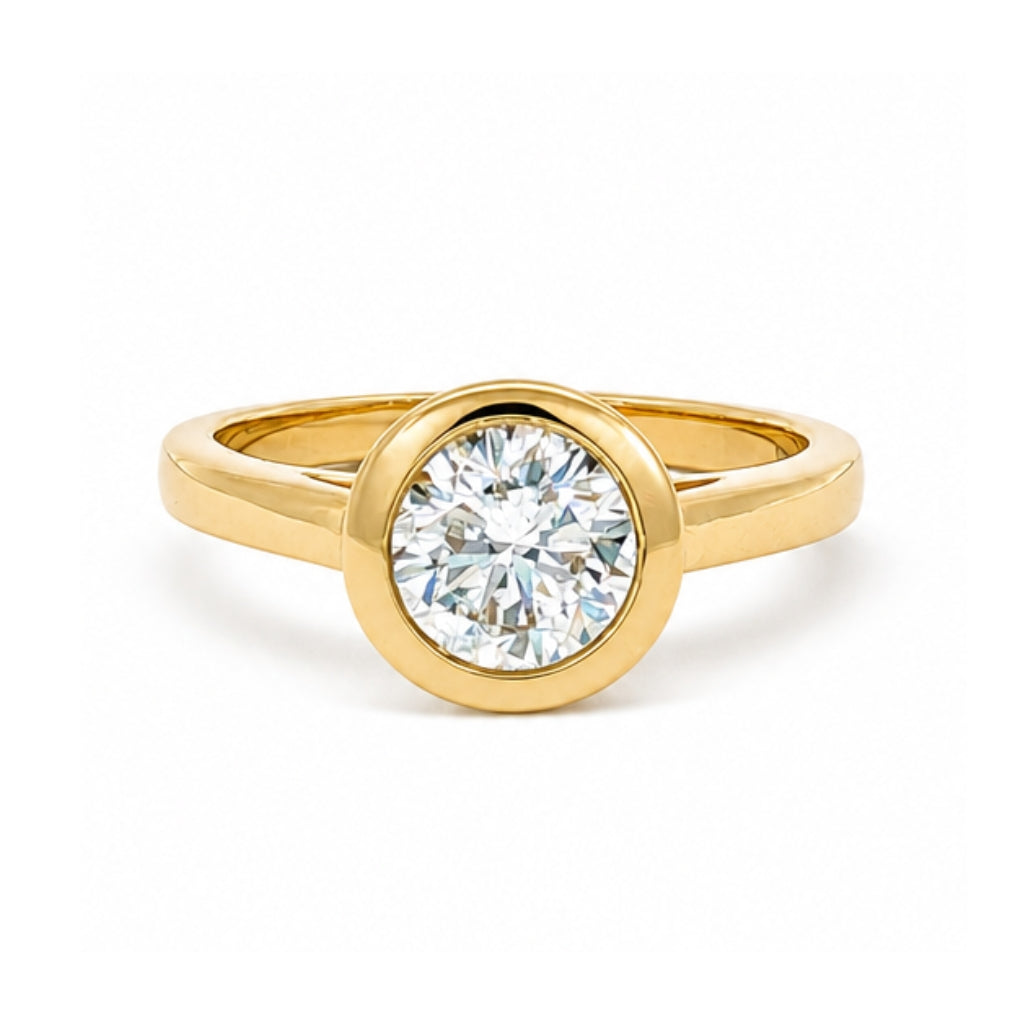 Anillo de compromiso solitario con diamante lab-grown 1 ct
