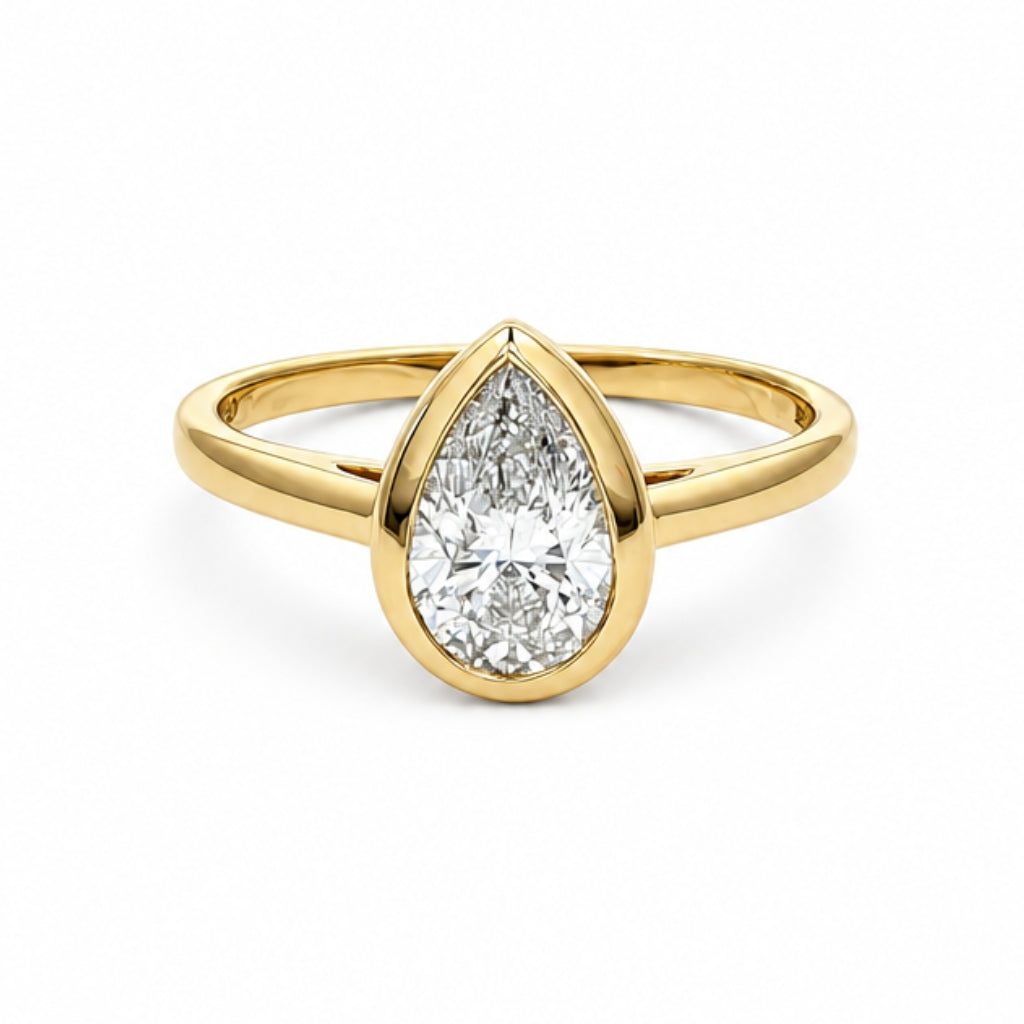 Anillo de compromiso solitario con diamante lab-grown 1 ct