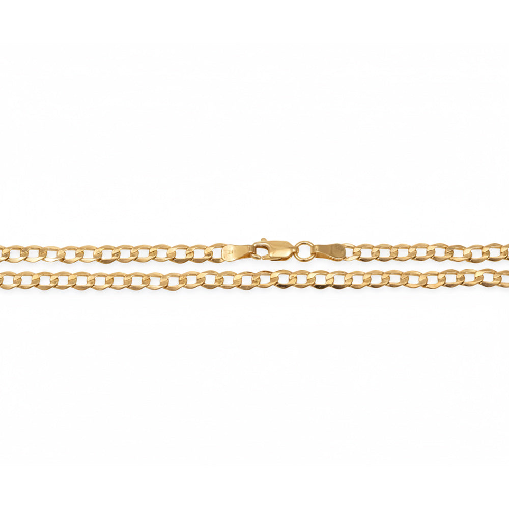 Cadena clásica tejido barbado ancho 4 mm
