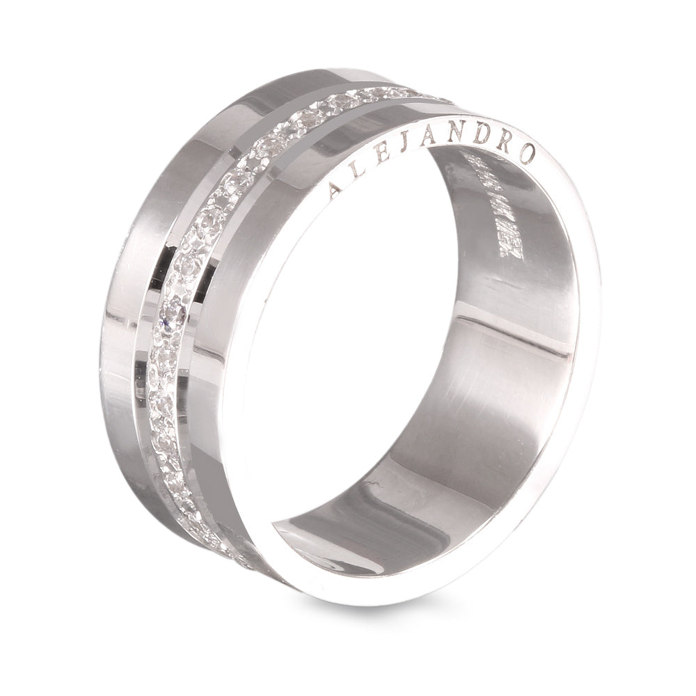 Argolla de matrimonio diseño de lujo con diamante