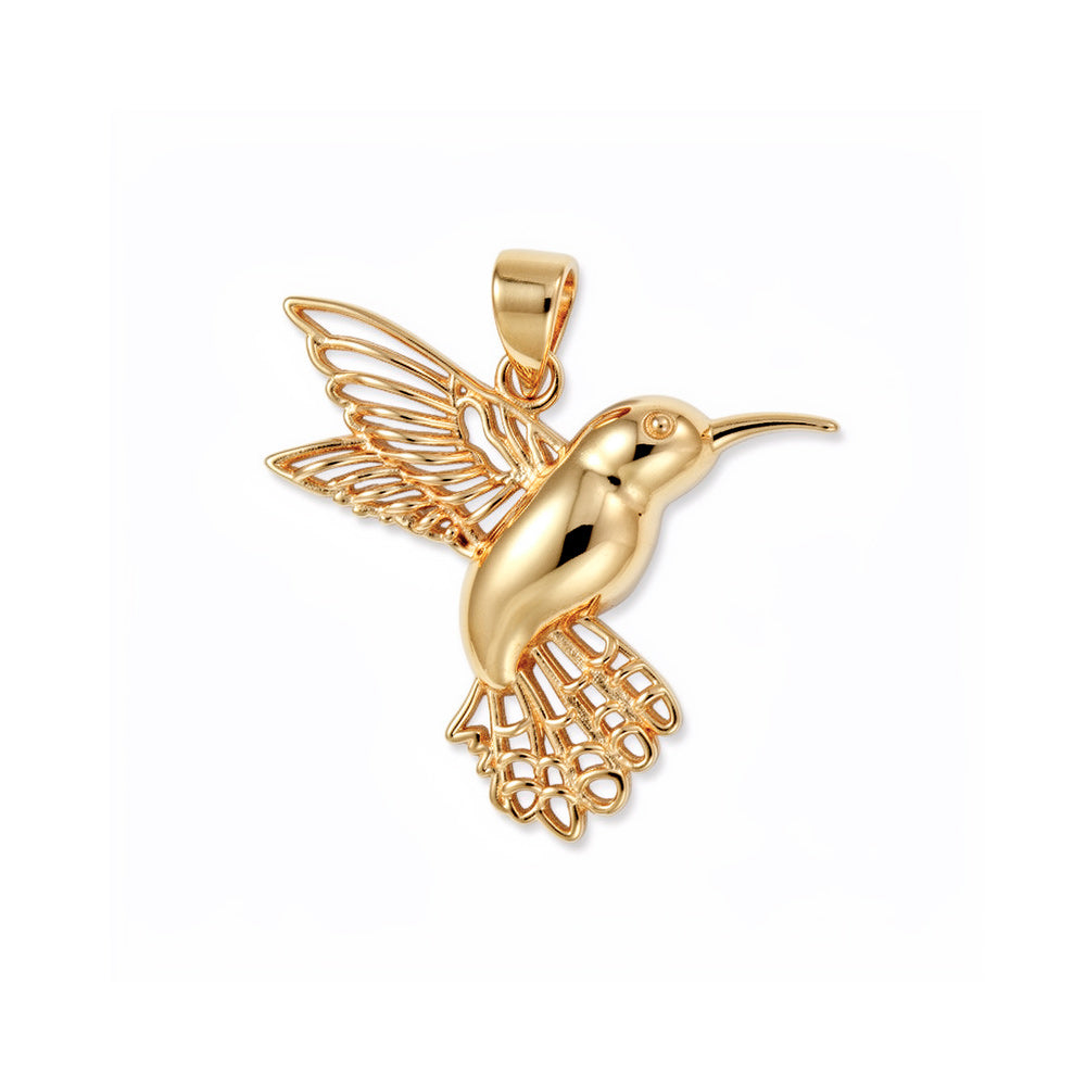 Dije diseño colibrí con alas caladas