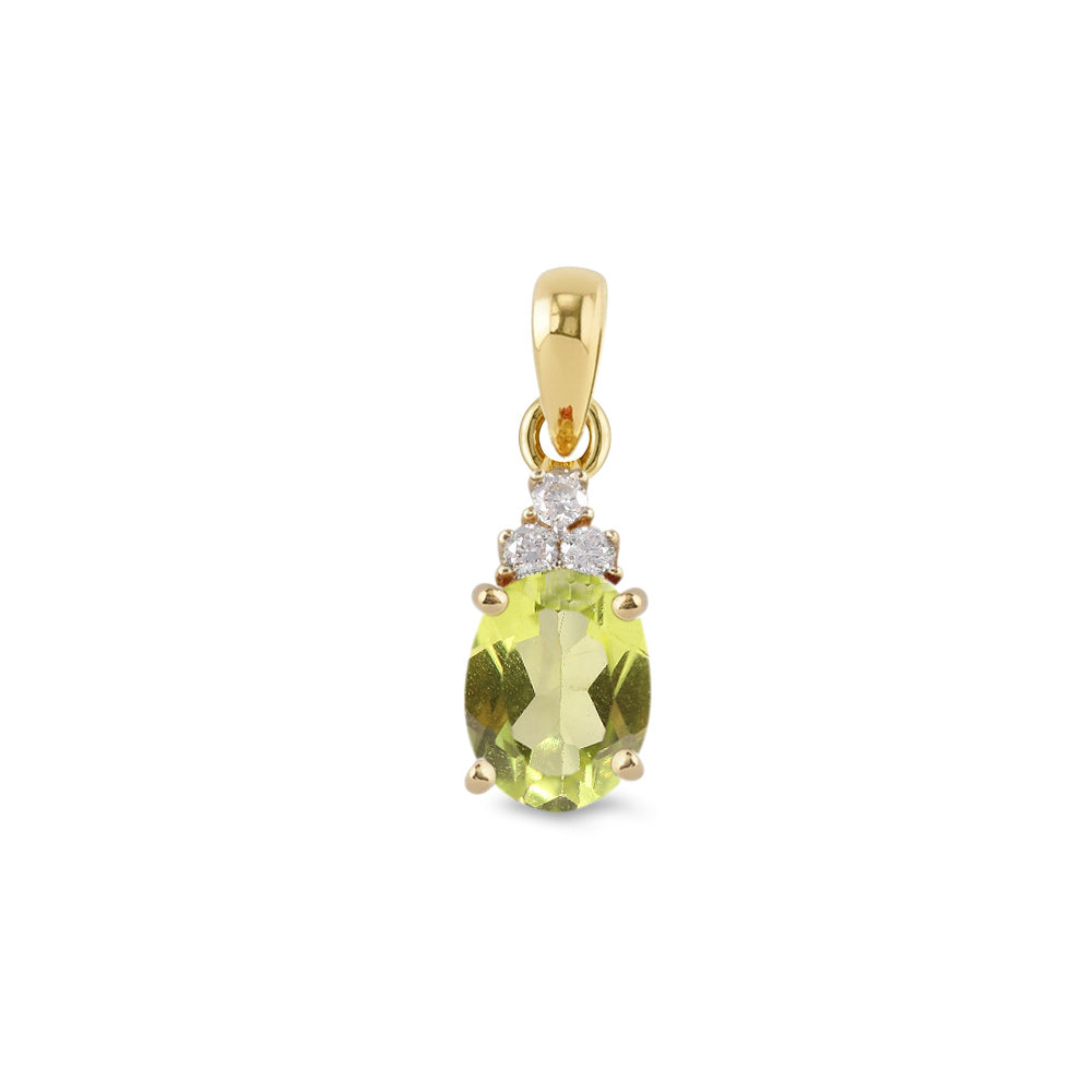 Dije con peridoto y diamantes