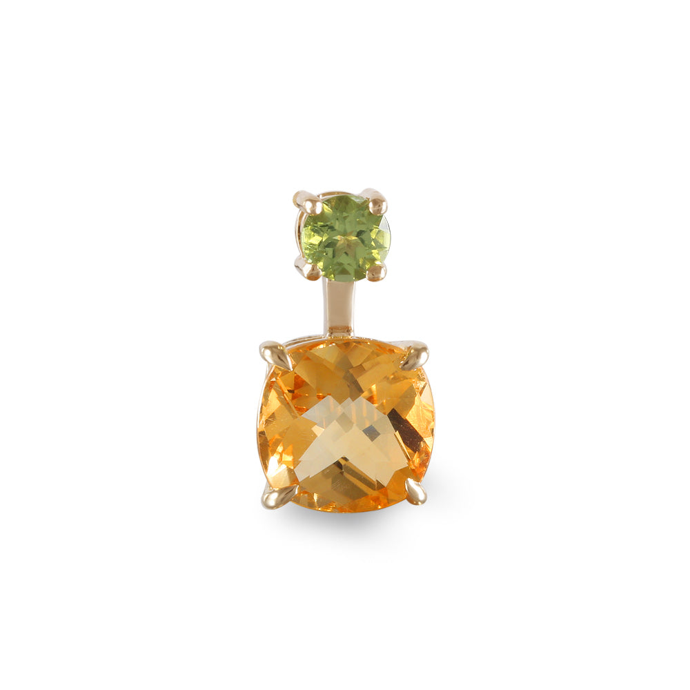 Dije con citrina y peridoto