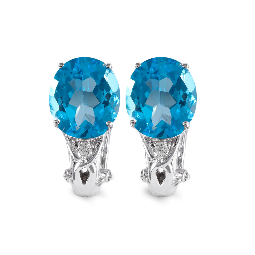 Aretes con Topacio Místico y Diamantes FH2C-FPC28A-TOPMIS